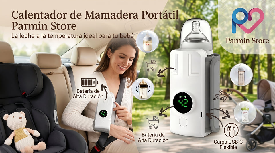 CALENTADOR DE MAMADERA PORTÁTIL Y RECARGABLE